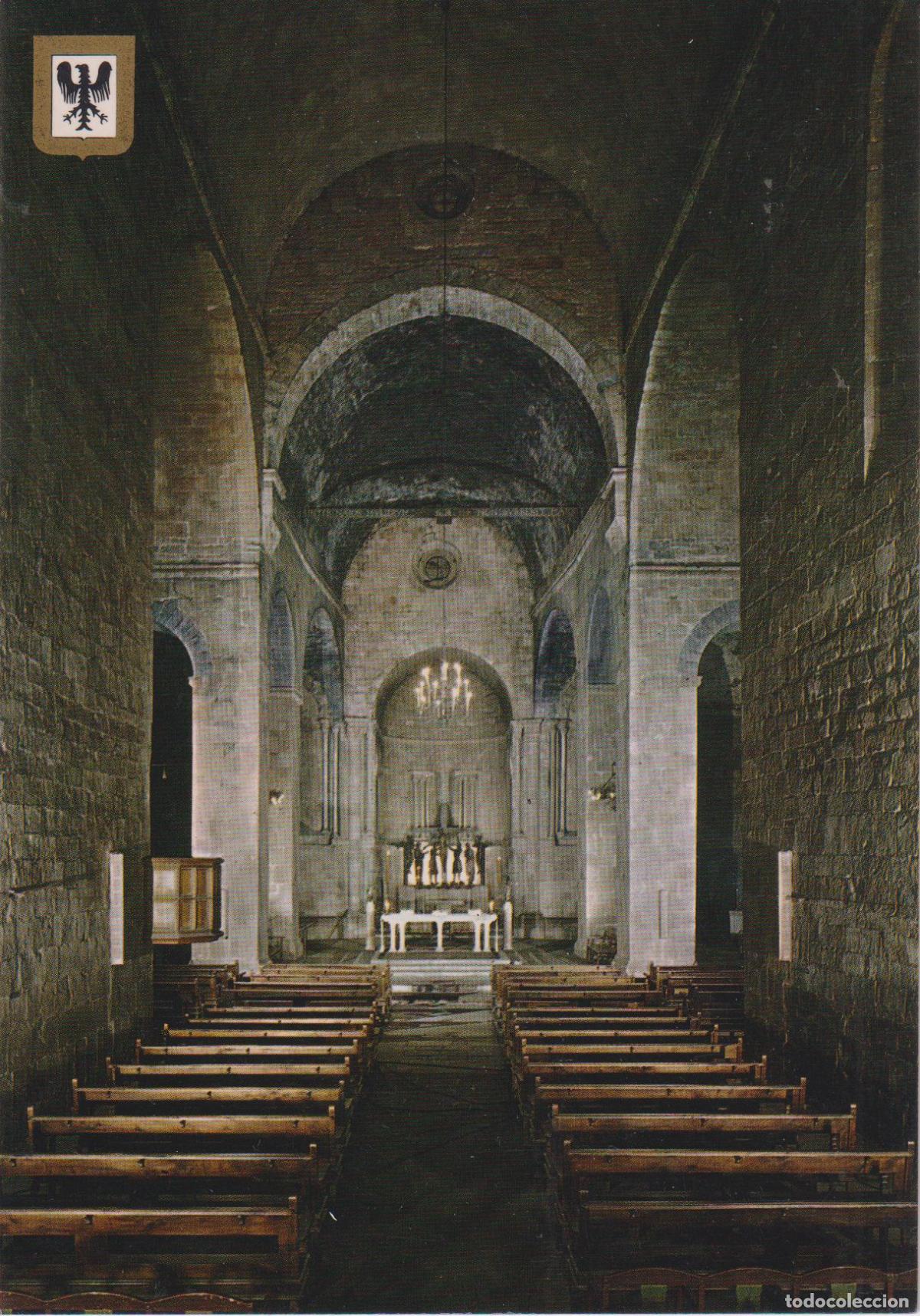 Postales: SANT JOAN DE LES ABADESSES (GIRONA) INTERIOR DEL MONASTERIO S.XIII - ESCUDO DE ORO N&ordm;8 - S/C