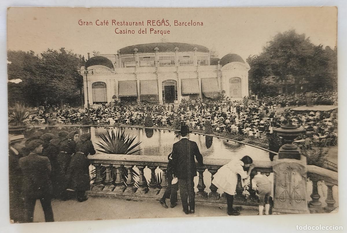 Postales: TARJETA POSTAL ESCRITA - Uni&oacute;n Postal Universal - BARCELONA GRAN CAF&Eacute; REG&Aacute;S 1922