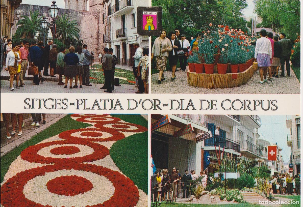 Postales: SITGES - PLATJA D'OR - DIA DE CORPUS - ESCUDO DE ORO N&ordm;5131 - S/C