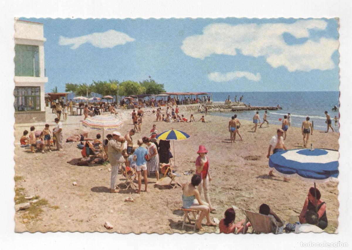 Postales: SAN CARLOS DE LA RAPITA PLAYA DEL HOTEL SUIZO SERIE EDIC. LIB.DASSOY SIN ESCRIBIR IMAGEN DOS CARAS
