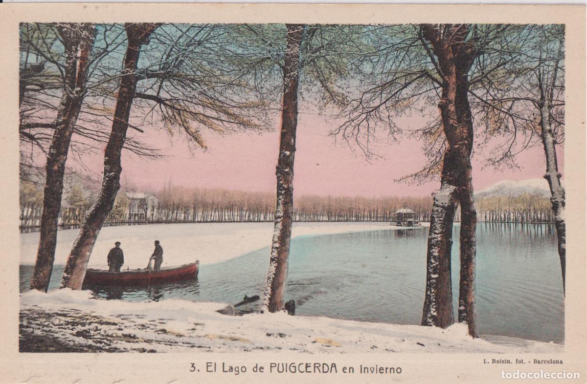 Postales: PUIGCERDA, EL LAGO DE PUIGCERDA EN INVIERNO - L.ROISIN FOT N&ordm;3 - S/C