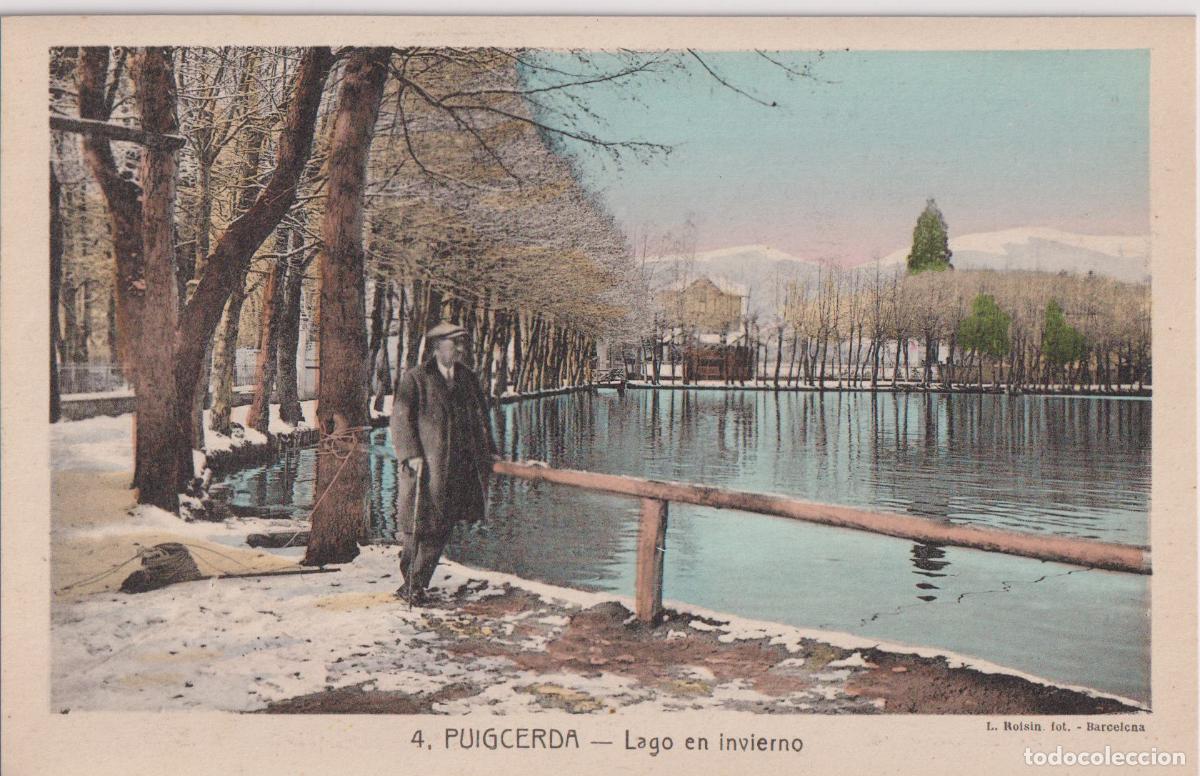 Postales: PUIGCERDA, LAGO EB INVIERNO - L.ROISIN FOT N&ordm;4 - S/C