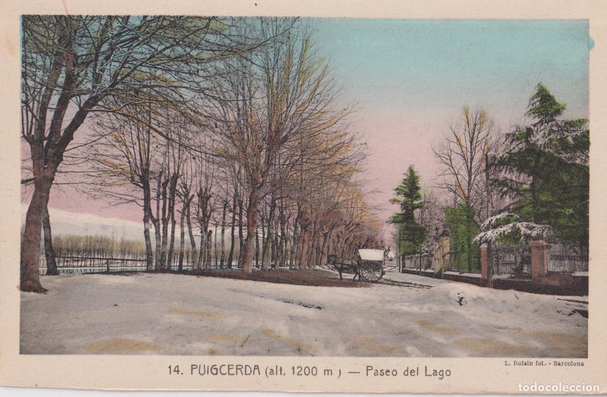 Postales: PUIGCERDA (alt. 1200m.) - PASEO DEL LAGO - L.ROISIN FOT N&ordm;14 - S/C