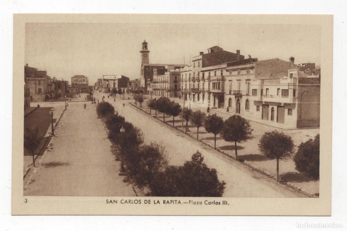 Postales: SAN CARLOS DE LA RAPITA PLAZA CARLOS III EDICIONES AGUSTIN FIGOLS NUEVA SIN USO VER DOS CARAS