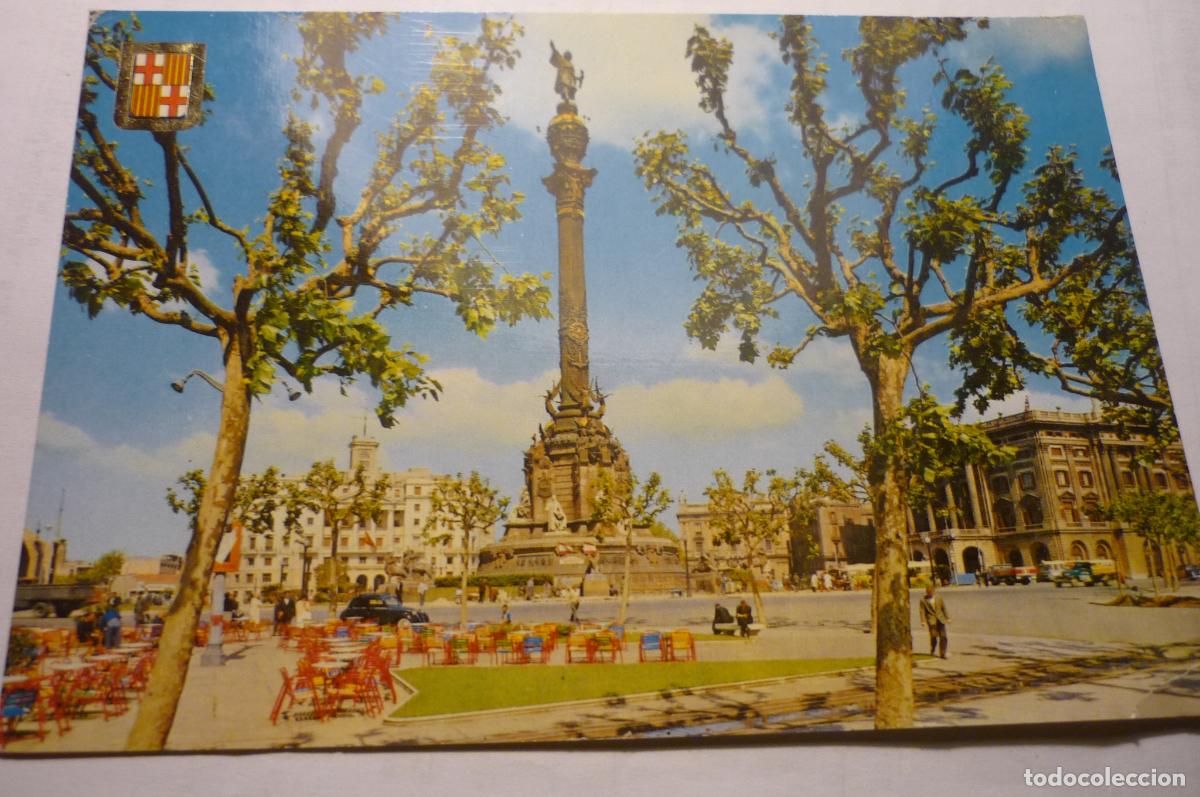 Postales: postal barcelona monumento colon