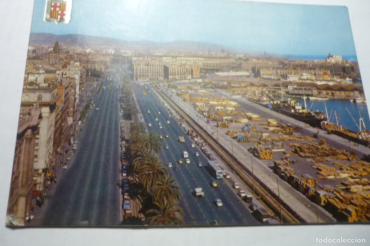 Postales: postal barcelona paseo colon y puerto