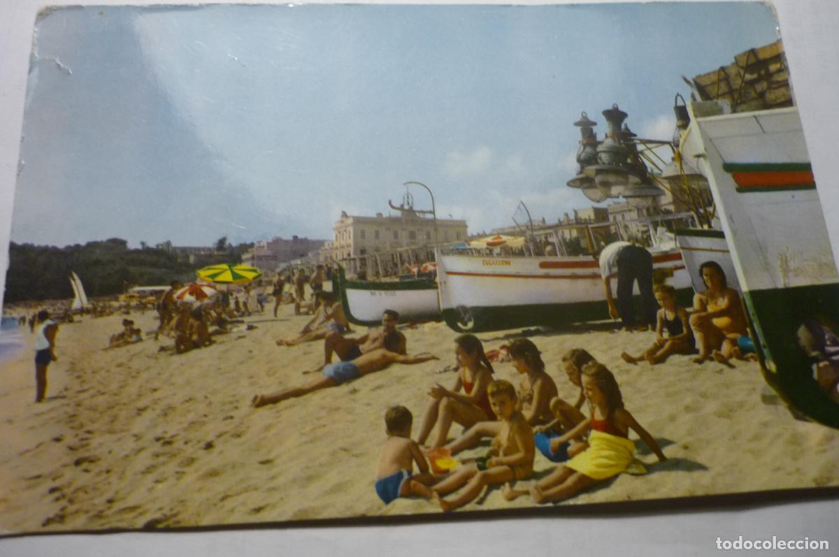 Postales: postal lloret de mar playa circulada
