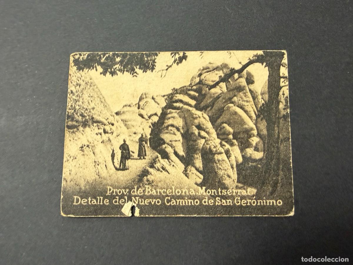 Postales: POSTAL ORIGINAL. D&Eacute;CADA A&Ntilde;OS 30. BARCELONA. MONSTSERRAT. DETALLE DEL NUEVO CAMINO SAN GER&Oacute;NIMO