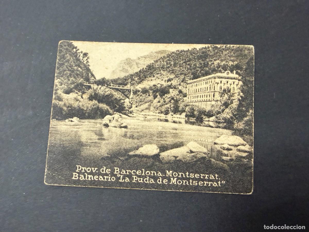 Postales: POSTAL ORIGINAL. D&Eacute;CADA A&Ntilde;OS 30. BARCELONA. MONSTSERRAT. BALNEARIO LA PUDA DE MONSERRAT. N&ordm; 1005