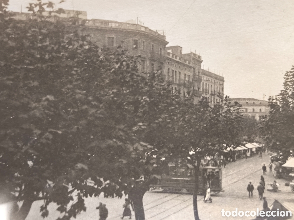 Postales: BARCELONA LA RAMBLA TRANV&Iacute;A CARRER CARME POSTAL FOTOGR&Aacute;FICA ANIMADA C. 1920