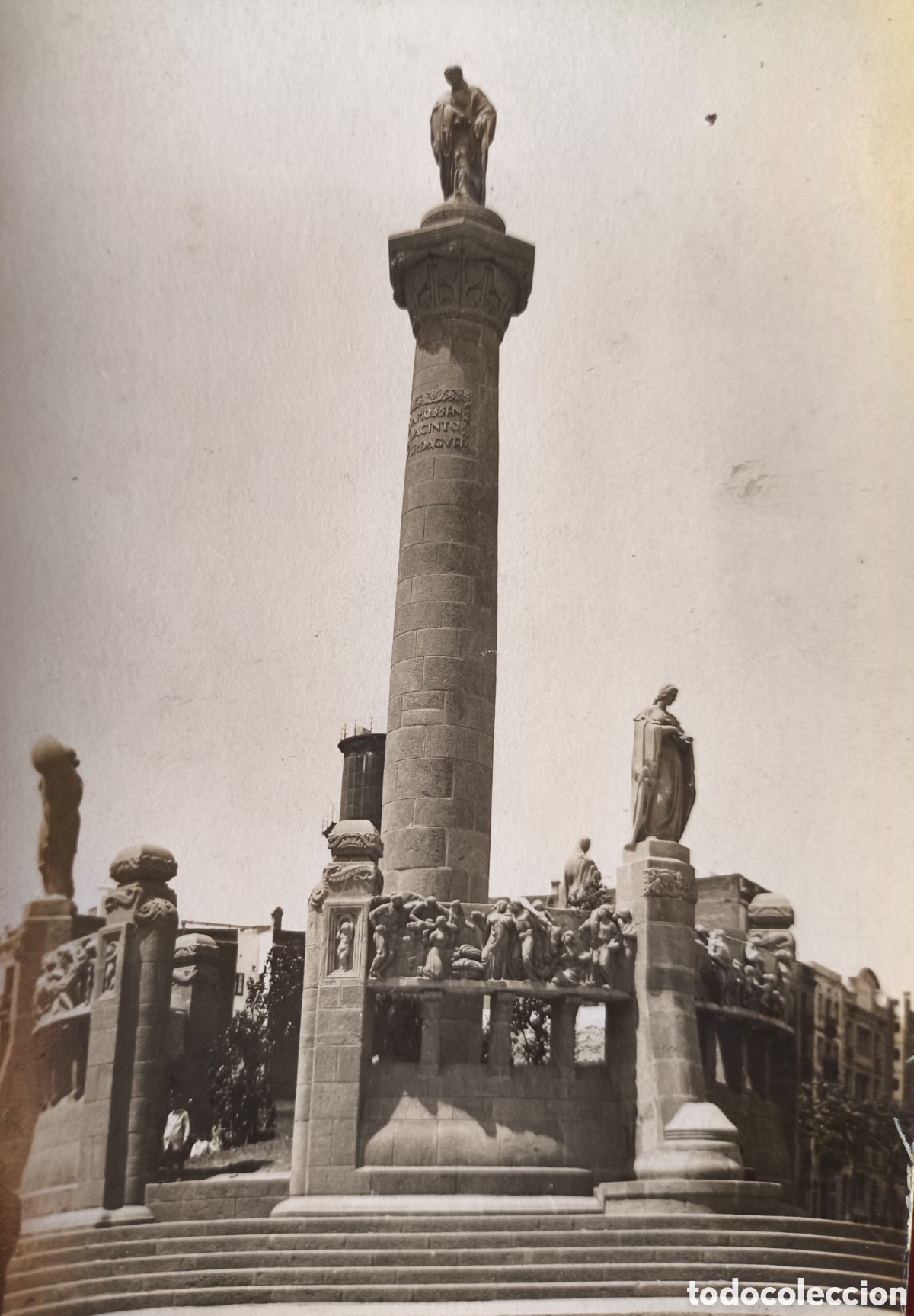 Postales: BARCELONA MONUMENT JACINT VERDAGUER AVDA. DIAGONAL POSTAL FOTOGR&Aacute;FICA C. 1925