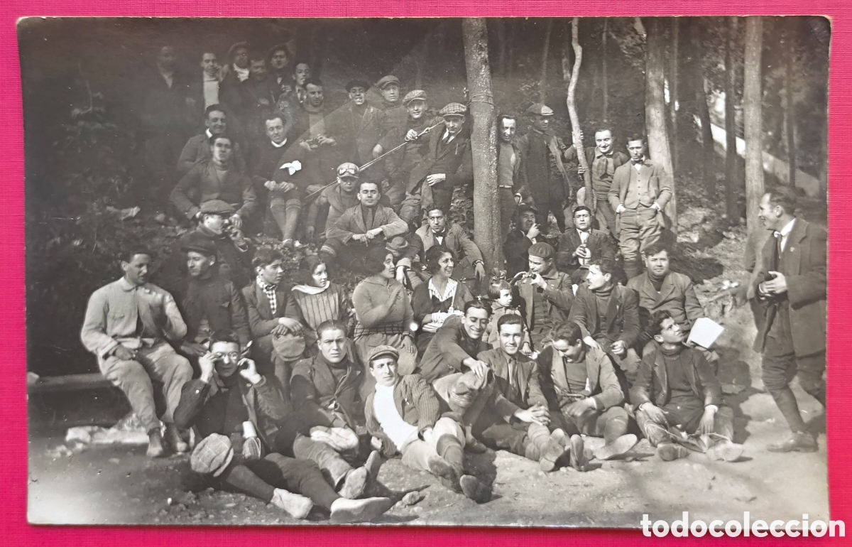 Cartoline: FOTOGRAF&Iacute;A RETRATO GRUPAL EXCURSI&Oacute; FONT PATRICO POSTAL FOTOGR&Aacute;FICA CERDANYOLA - RIPOLLET 1923