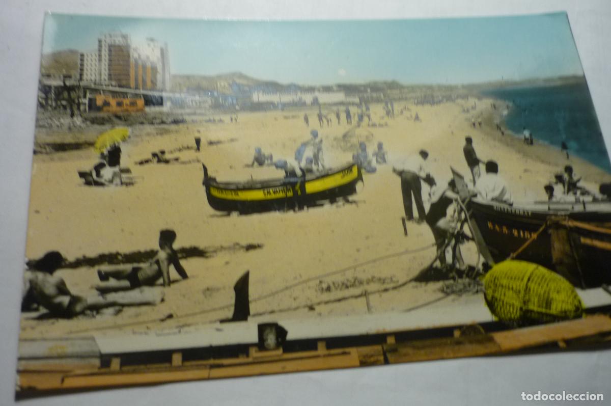 Postales: postal mataro playa coloreada escrita cm - Foto 1