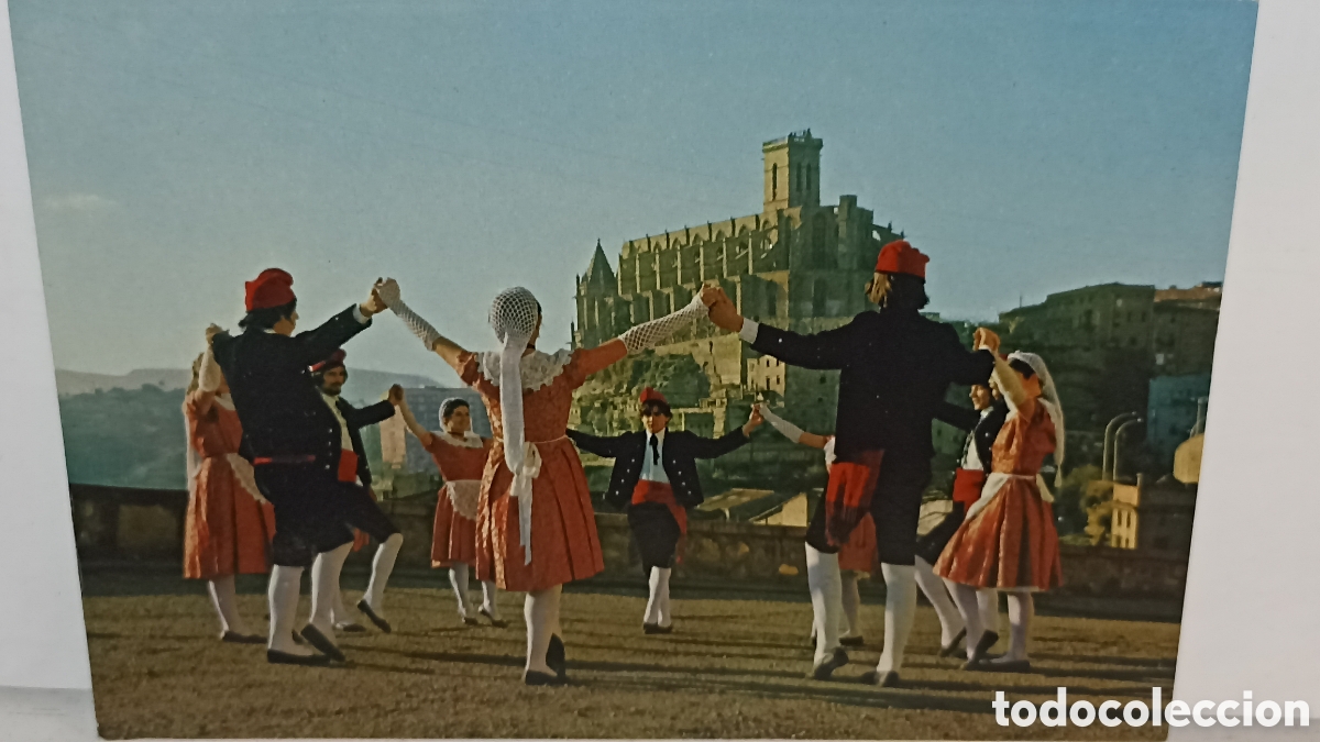 Postales: Un postal usado es Bart Manresa al fondo la Seu