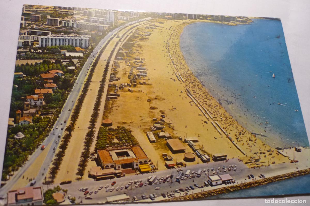 Postales: postal salou.-aerea p&ordm; jaime i y playa levante circulada cm