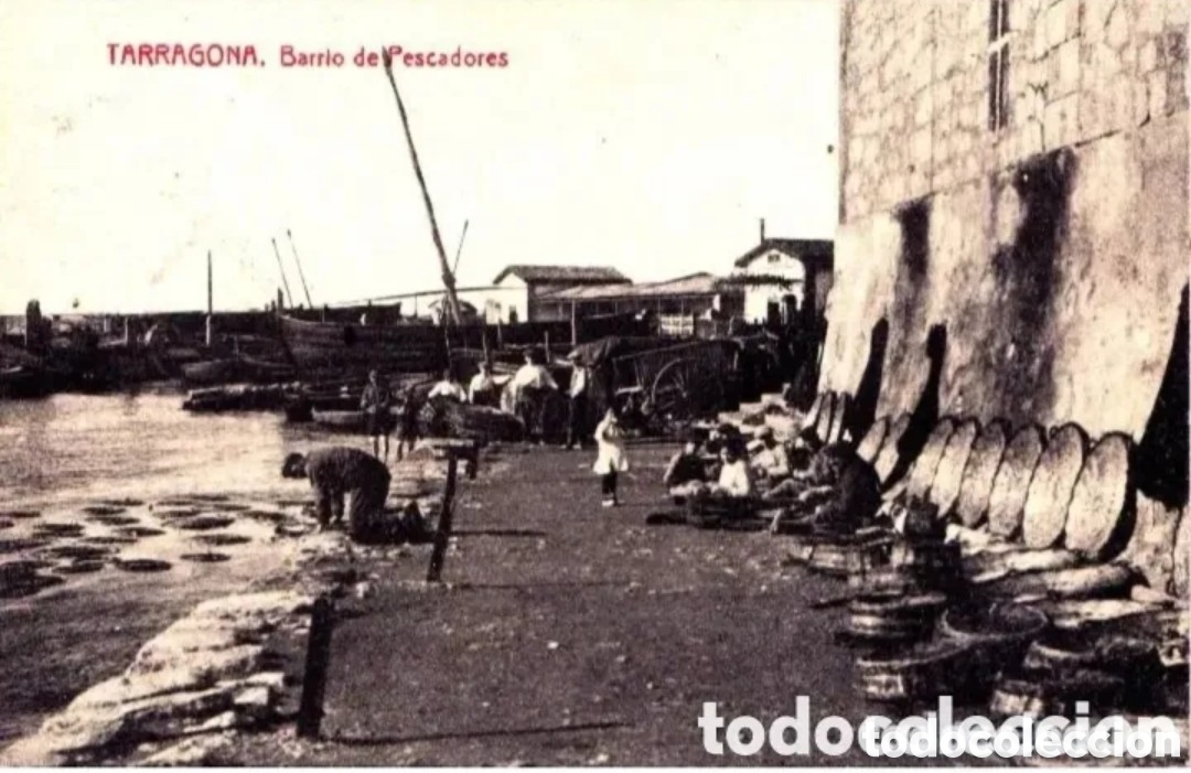 Postales: TARRAGONA - BARRIO DE PESCADORES - FOTOTIPIA THOMAS, BARCELONA - EDICI&Oacute;N ANGUELA HERMANOS