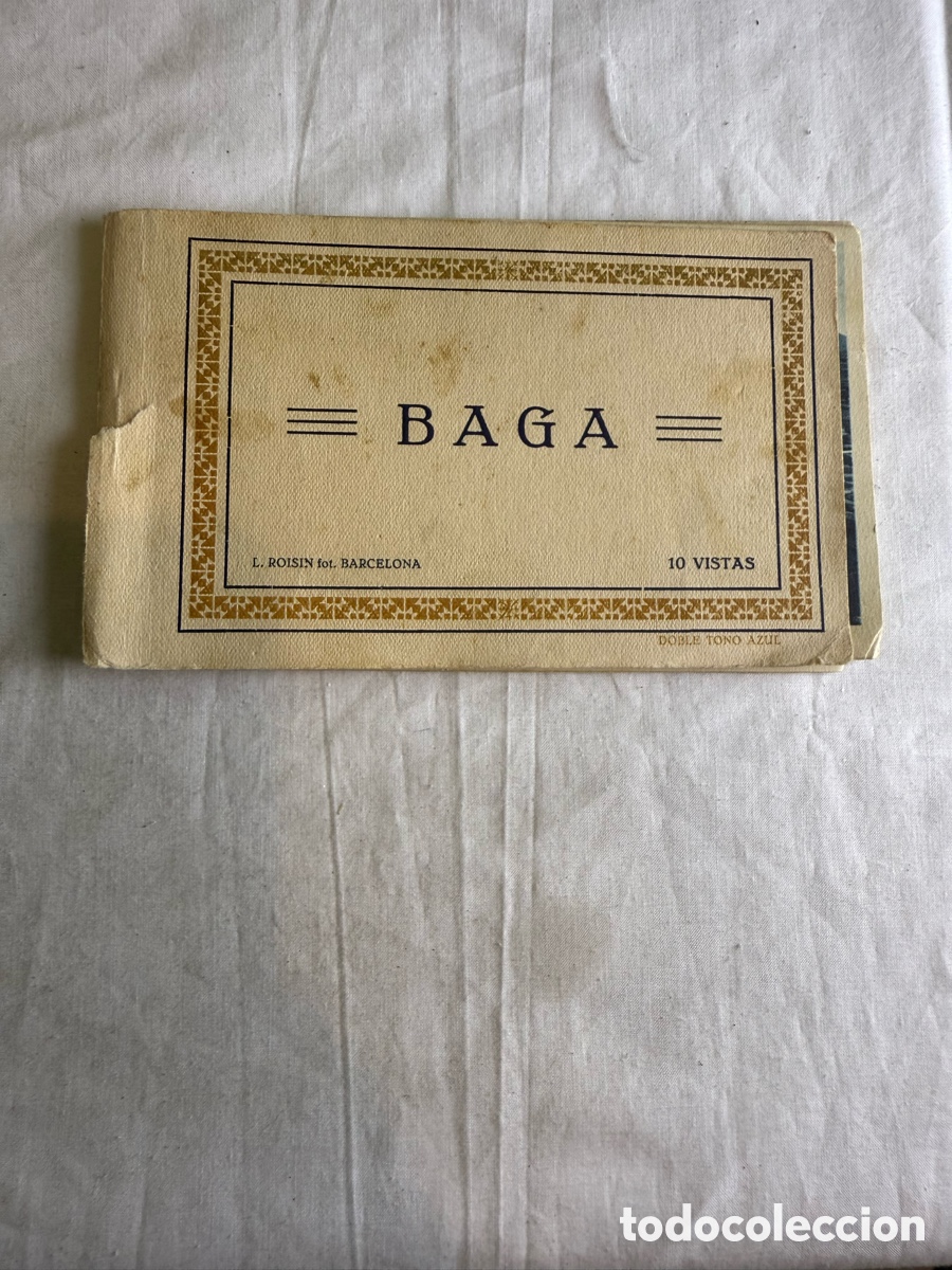 Postales: Bag&agrave; &ndash; &Aacute;lbum de 10 Postales L. Roisin Barcelona &ndash; Doble Tono Azul