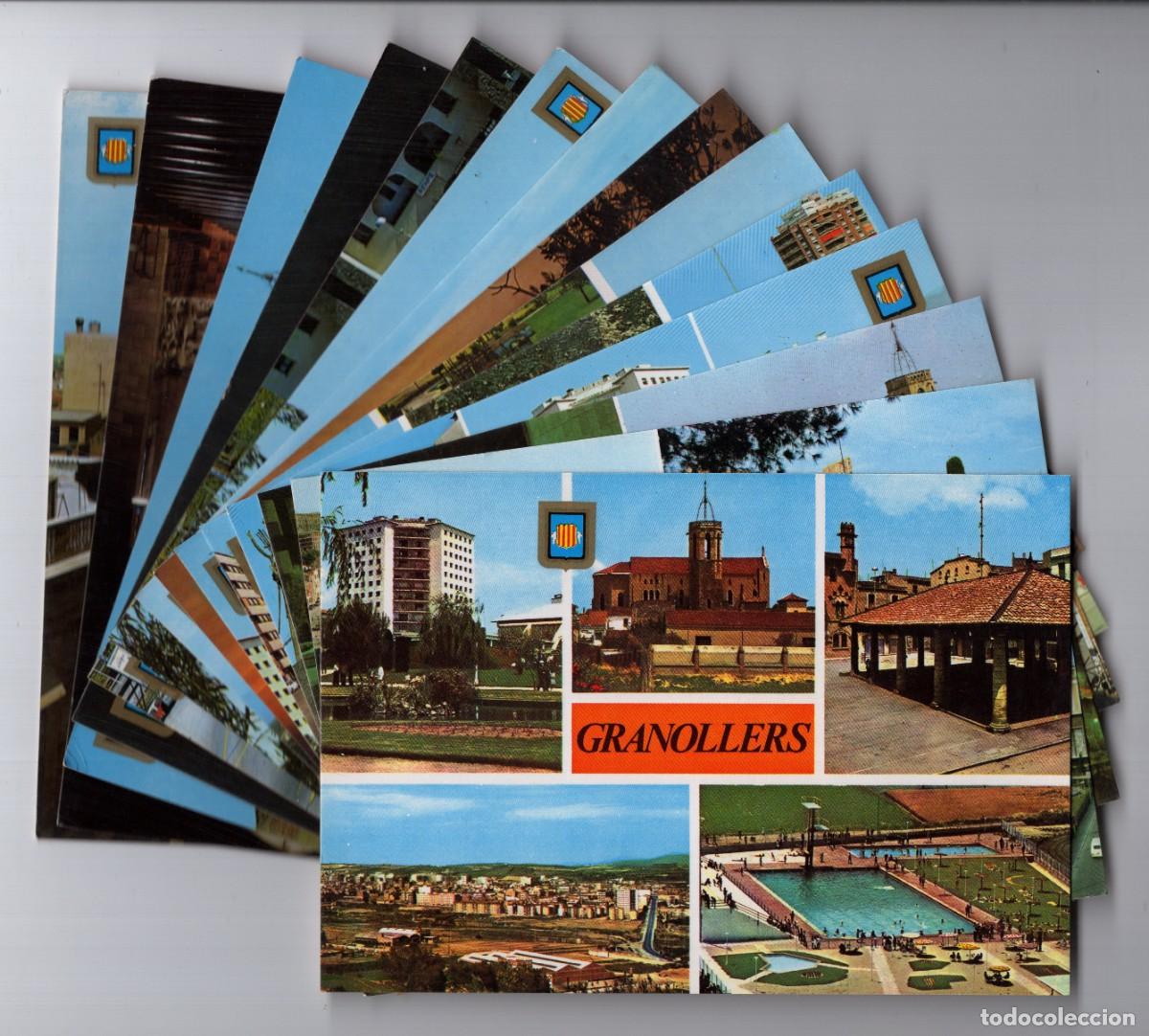 Postales: Lote 14 postales de GRANOLLERS (Barcelona) a&ntilde;os 70, sin circular -Escudo de Oro-