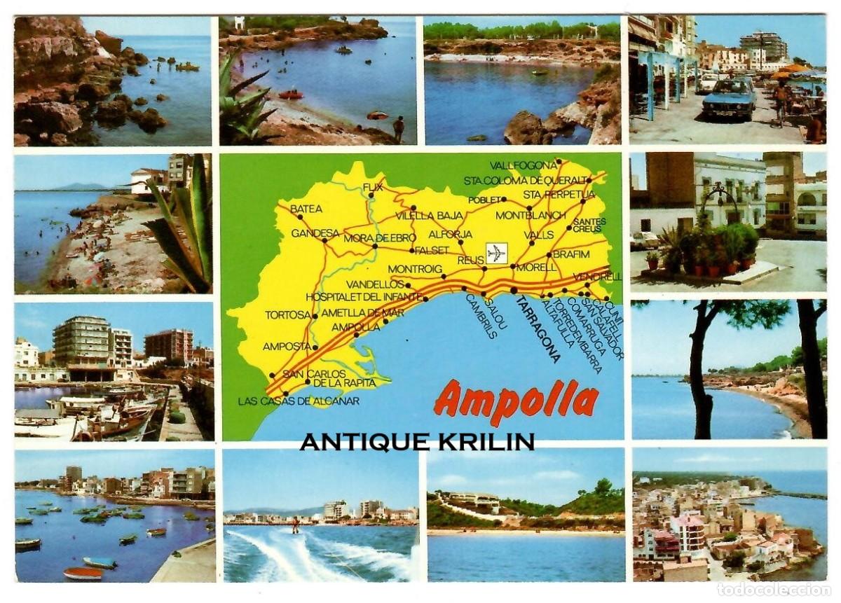 Postales: TARRAGONA / AMPOLLA N&ordm; 19 DIVERSOS ASPECTOS / EDICION RAYMOND / SIN FRANQUEAR