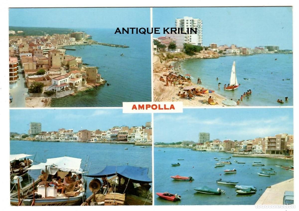 Postales: TARRAGONA / AMPOLLA N&ordm; 25 DIVERSOS ASPECTOS / EDICION RAYMOND - LIB. GONZALEZ / SIN FRANQUEAR