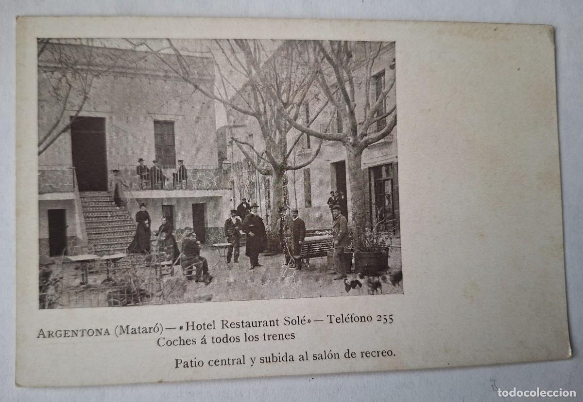 Postales: TARJETA POSTAL DE EPOCA RESTAURANTE SOLE DE ARGENTONA (BARCELONA) - PATIO CENTRAL Y SUBIDA