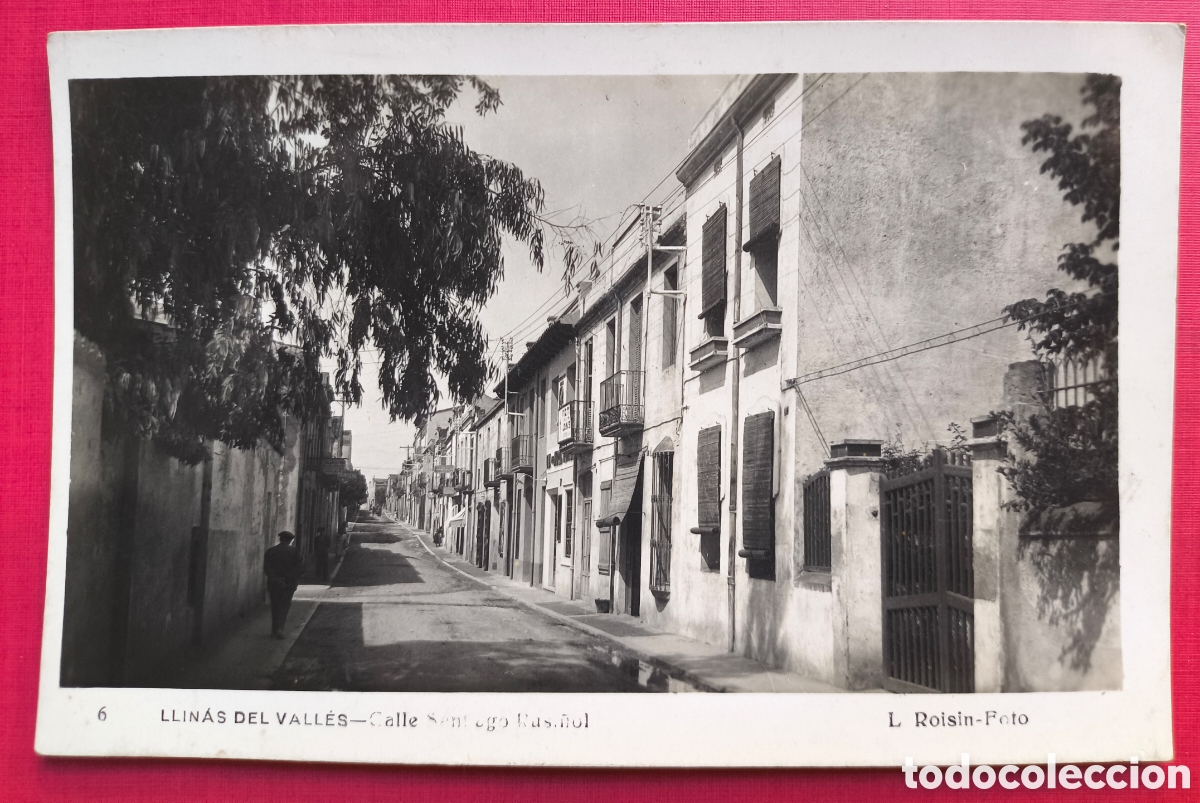 Postales: LLINARS DEL VALL&Egrave;S CALLE RUSI&Ntilde;OL POSTAL FOTOGR&Aacute;FICA ED. NOGUERAS CIRCULADA 1948