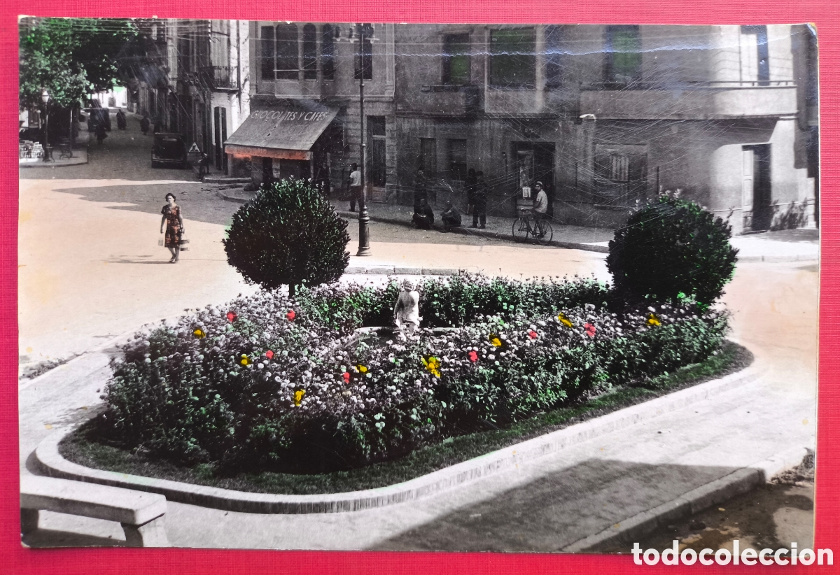 Postales: BENISSANET PLA&Ccedil;A POSTAL FOTOGR&Aacute;FICA COLOREADA EX. J. SOL&Eacute; TARRAGONA C. 1960