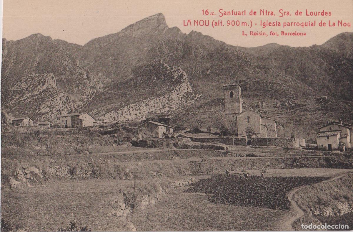 Postales: SANTUARIO DE NTRA.SRA. DE LOURDES &ndash; LA NOU, IGLESIA PARROQUIAL &ndash; L.ROISIN FOT. N&ordm;16 &ndash; S/C