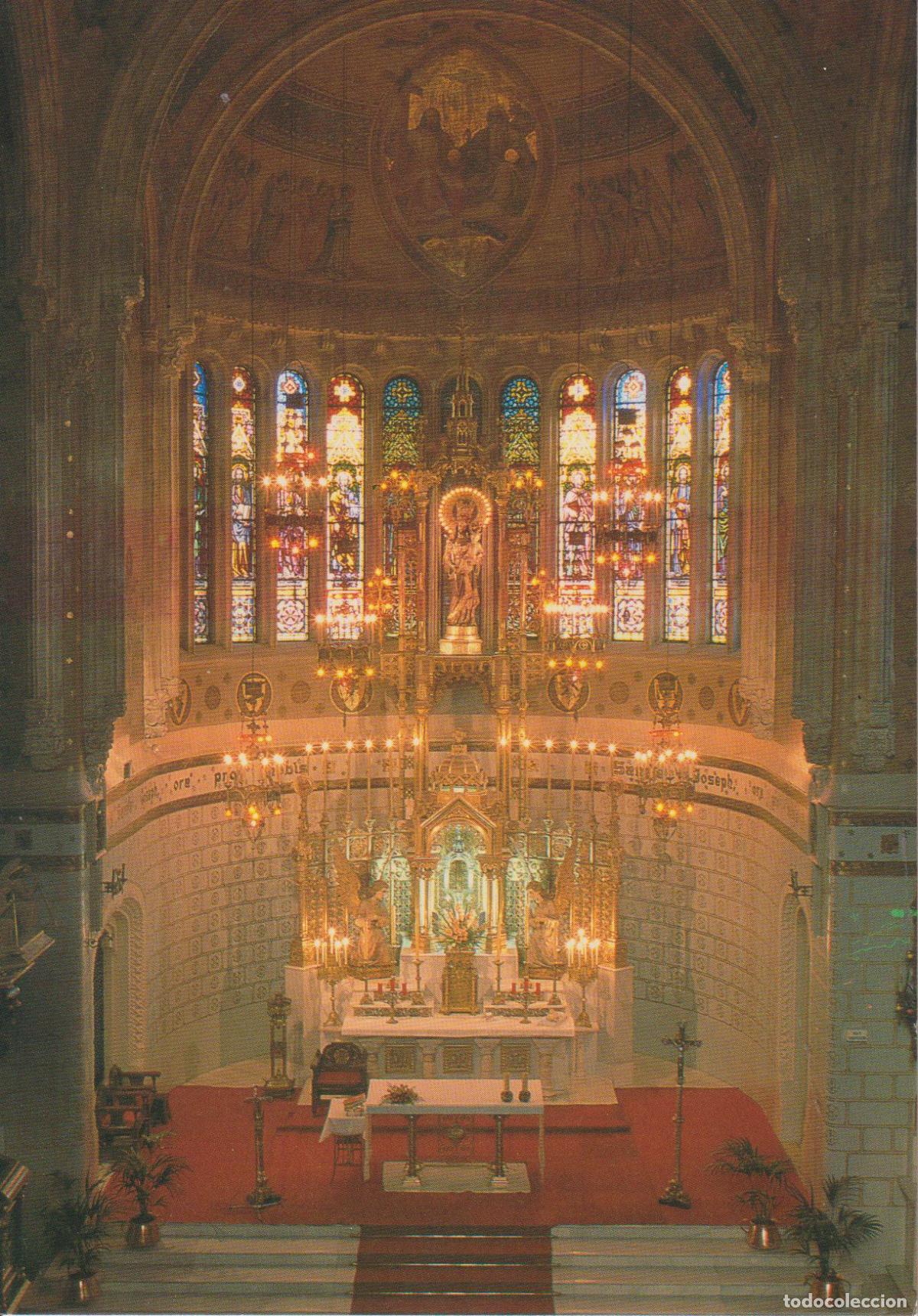 Postales: BARCELONA, REAL SANTUARIO DE S.JOS&Eacute; DE LA MONTA&Ntilde;A, INTERIOR IGLESIA &ndash; S/C