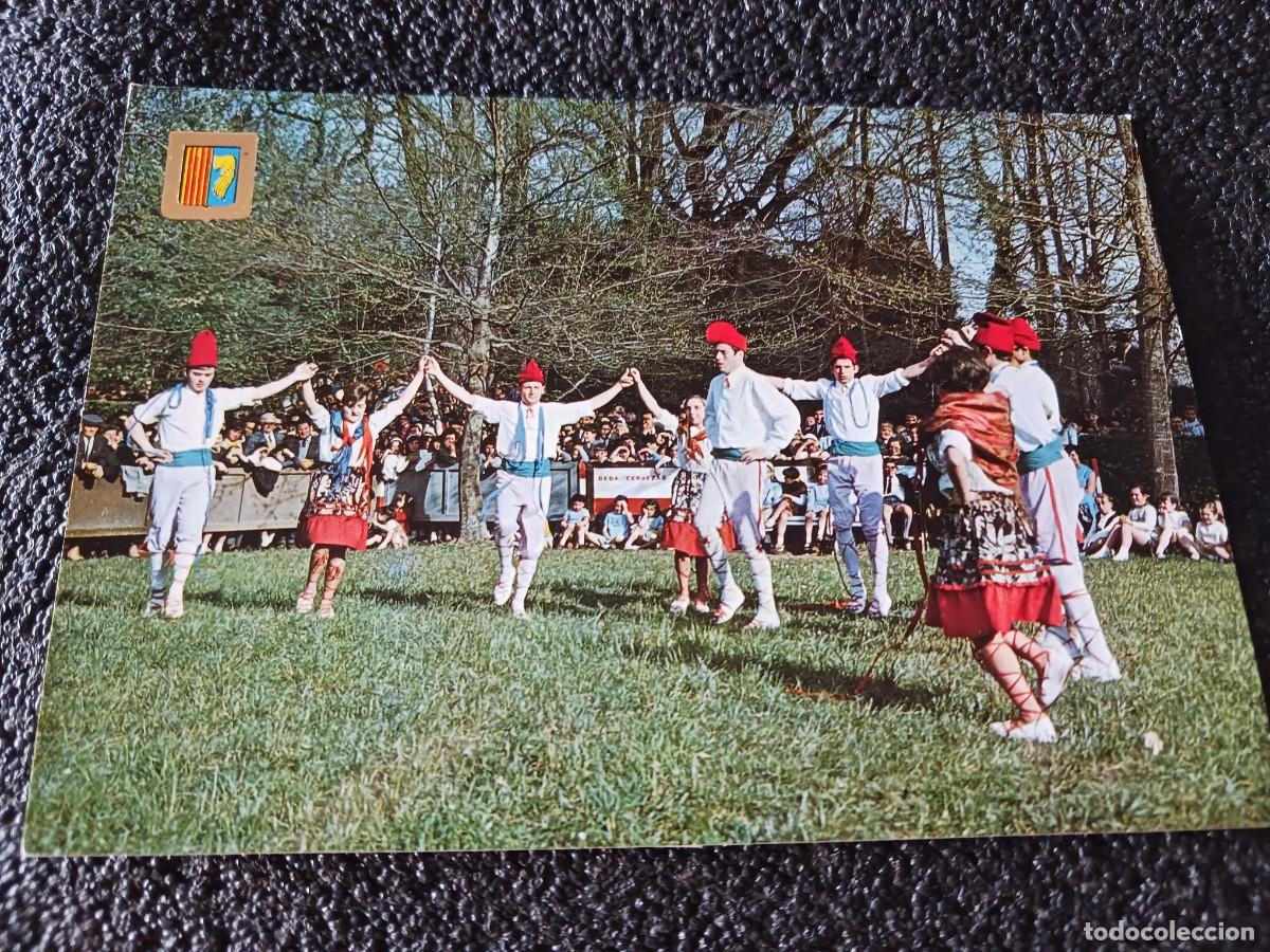 Cartoline: 4300 olot, entrada a la danza de las cintas, ed. escudo