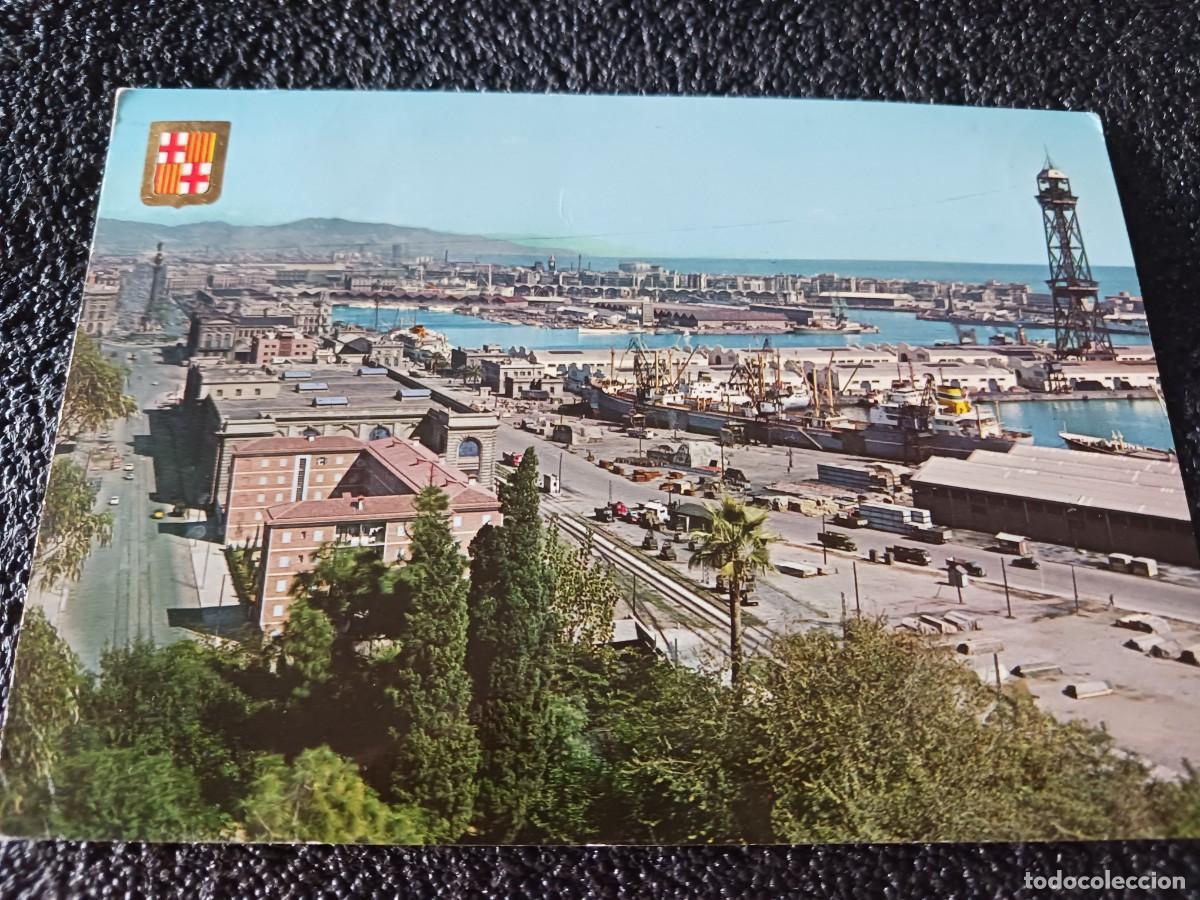 Postales: 202 BARCELONA, vista parcial del puerto, ed. soberanas, escrita 1965