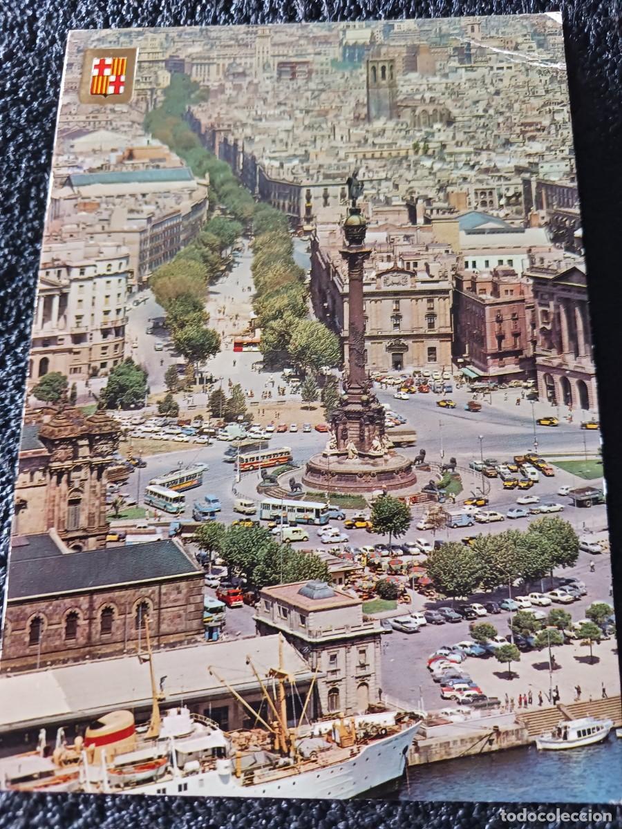 Postales: 101 barcelona monument a cristobal colon, aerea, ed. escudo