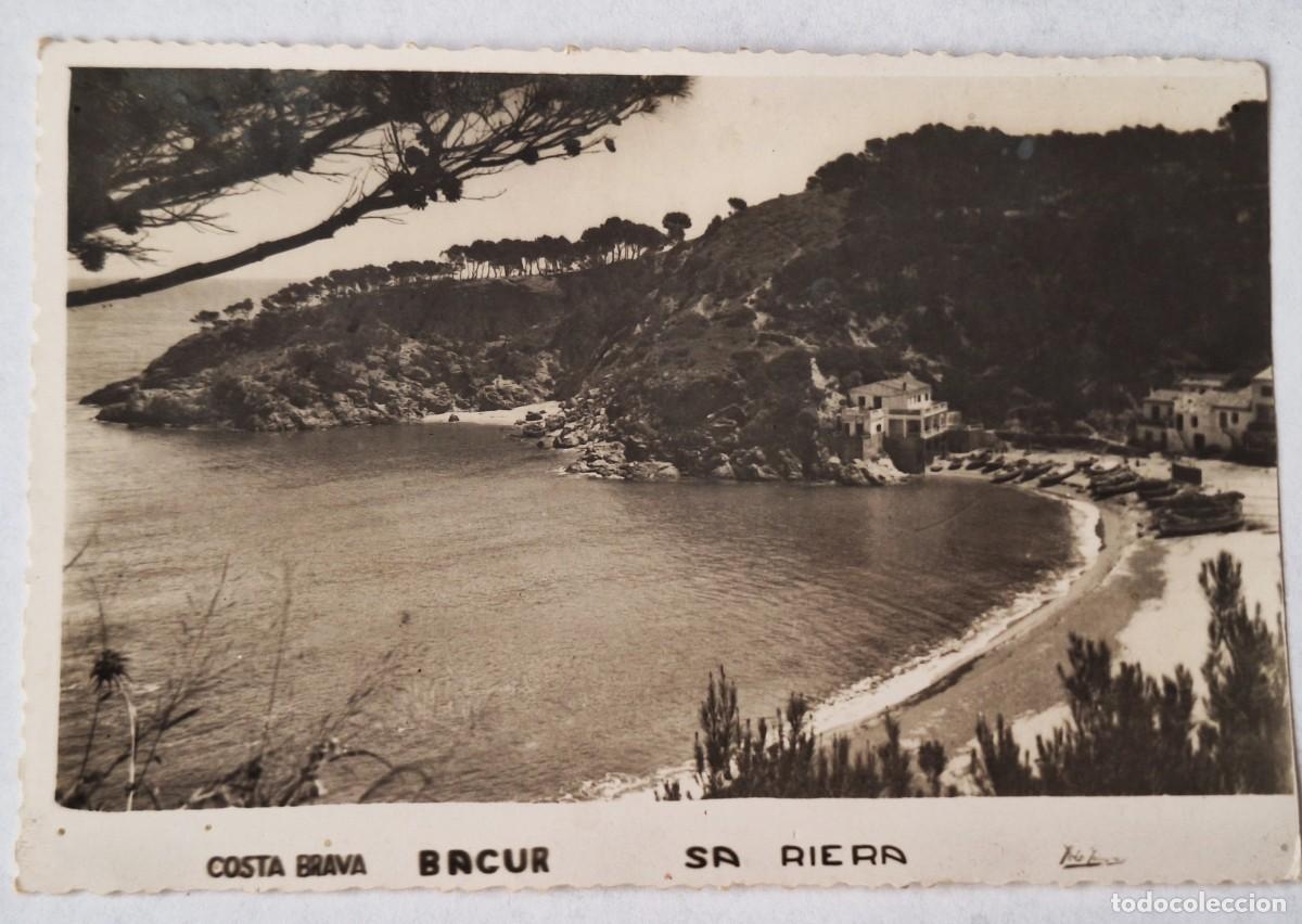 Postales: BAGUR (COSTA BRAVA) - POSTAL MUY ANTIGUA MANUSCRITA EN 1952 - PLAYAS SA RIERA Y FONDA