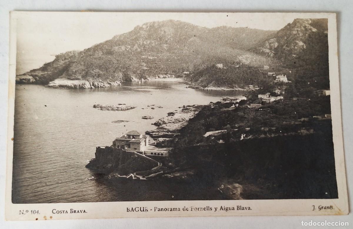Postales: BAGUR (COSTA BRAVA) - POSTAL MUY ANTIGUA MANUSCRITA EN 1944 - PANORAMA FORNELLS Y AIGUA BLAVA