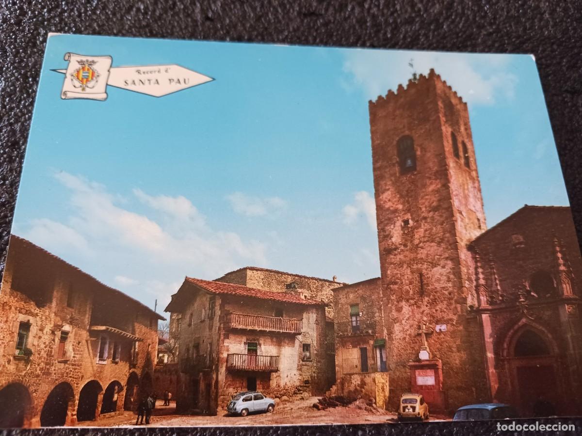 Postales: 1014 Santa Pau Plaza E Iglesia ED. Pergamino