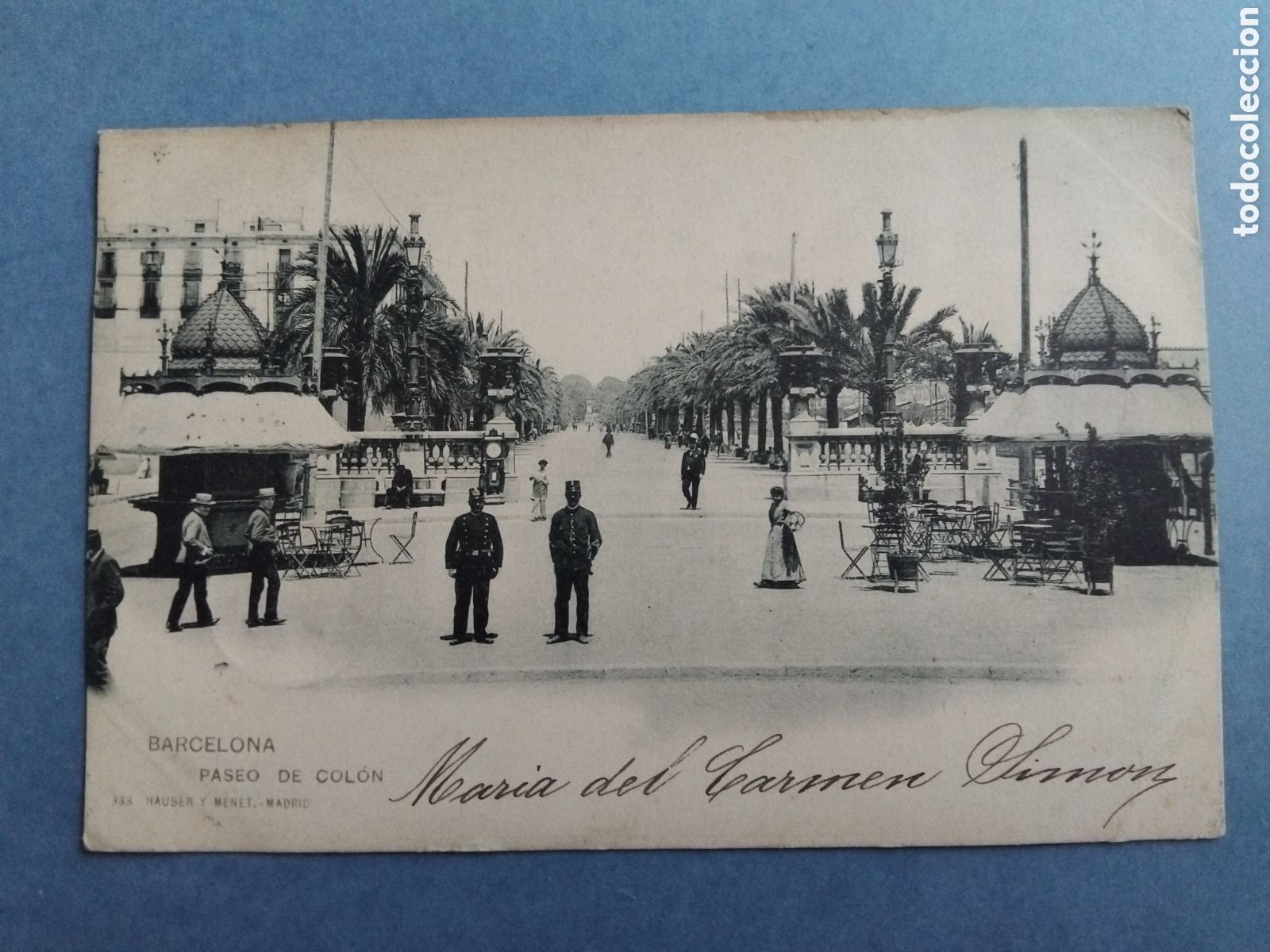 Postales: Postal Barcelona. Paseo de Colon