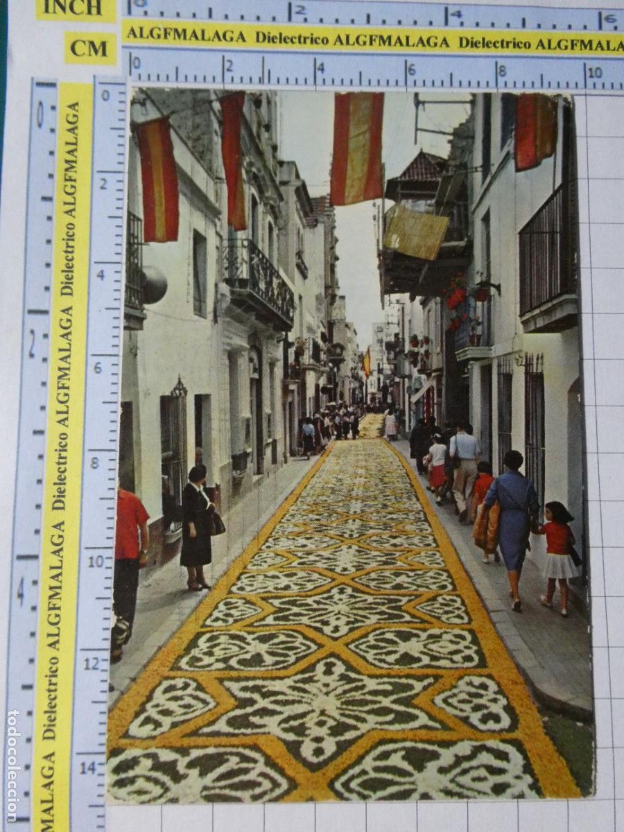 Postales: POSTAL DE BARCELONA. A&Ntilde;O 1959. SITGES CALLE DE JES&Uacute;S DURANTE EL CORPUS . 214 CAMPA&Ntilde;A . 291