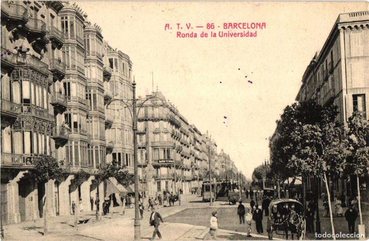 Postales: Barcelona A.T.V. 86 Ronda de la Universidad - Angel Toldra Viazo