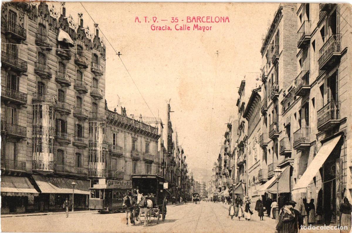 Postales: Barcelona A.T.V. 35 Gracia Calle Mayor - Angel Toldra Viazo