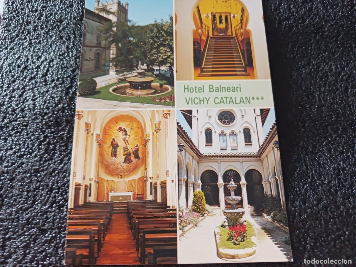 Postales: HOTEL BALNEARIO VICHY CATAL&Aacute;N, JARD&Iacute;. escala, capella.... caldes de malavella, ed. escudo