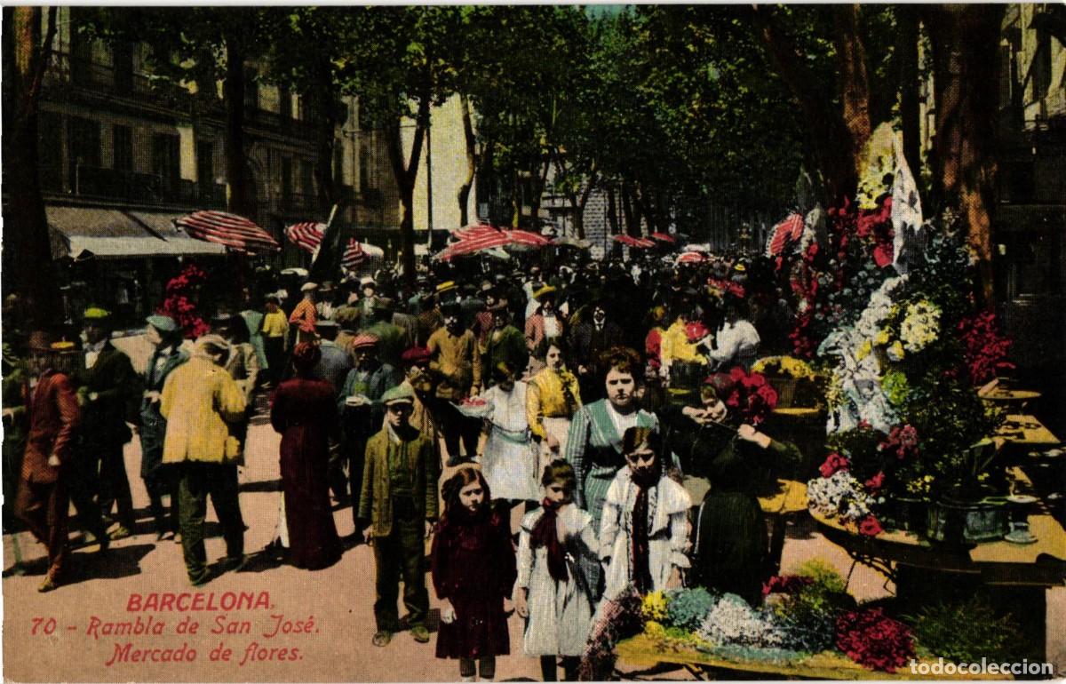 Postales: Barcelona - 70 Rambla de San Jos&eacute; Mercado de Flores - Jorge Venini