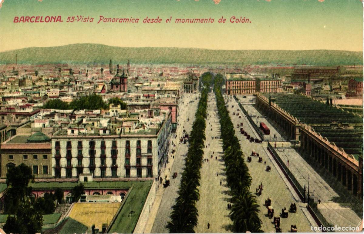 Postales: Barcelona - 55 Vista Panoramica desde monumento de Col&oacute;n - Jorge Venini