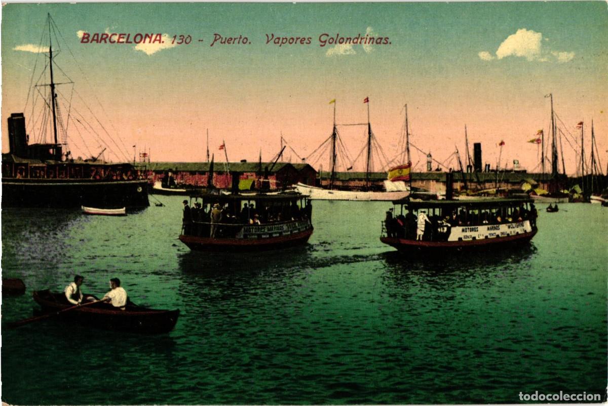 Postales: Barcelona - 130 Puerto Vapores Golondrinas - Jorge Venini