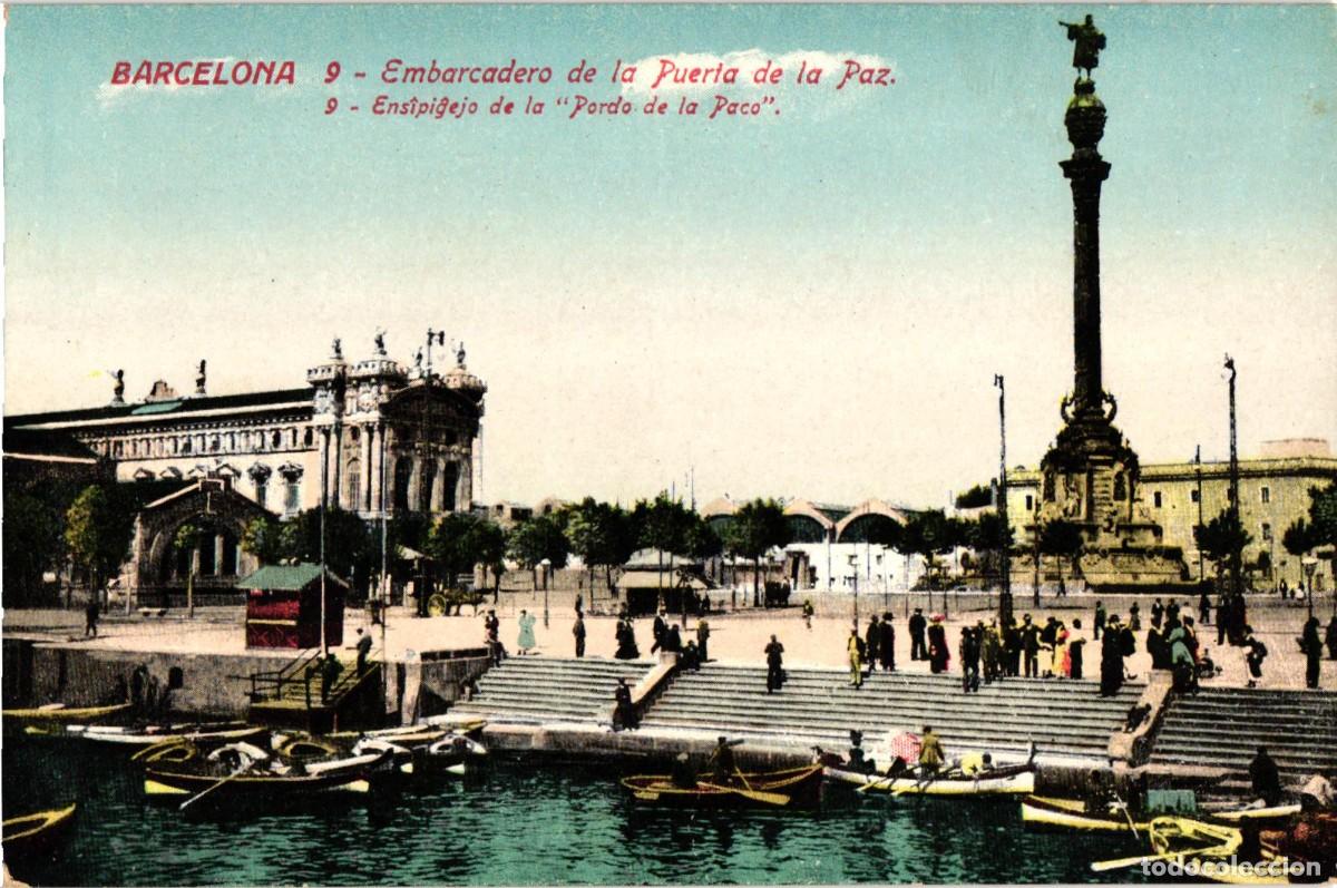 Postales: Esperanto - Barcelona - 9 Embarcadero Puerta de la Paz - Jorge Venini