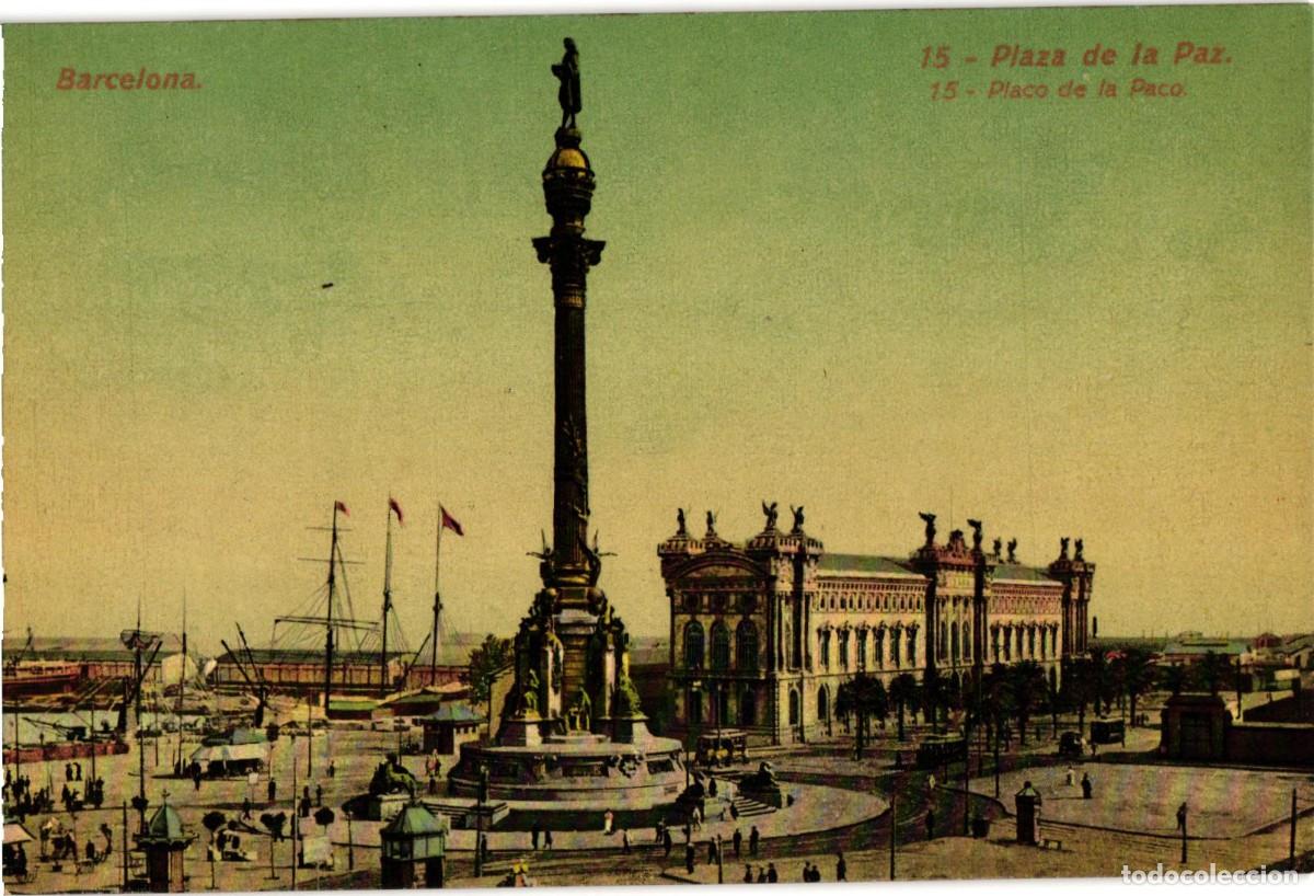 Postales: Esperanto - Barcelona - 15 Plaza de la Paz Placo de la Paco - Jorge Venini