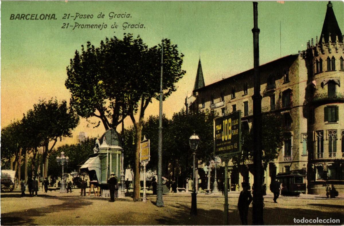 Postales: Esperanto - Barcelona - 21 Paseo de Gracia - Promenejo de Gracia - Jorge Venini