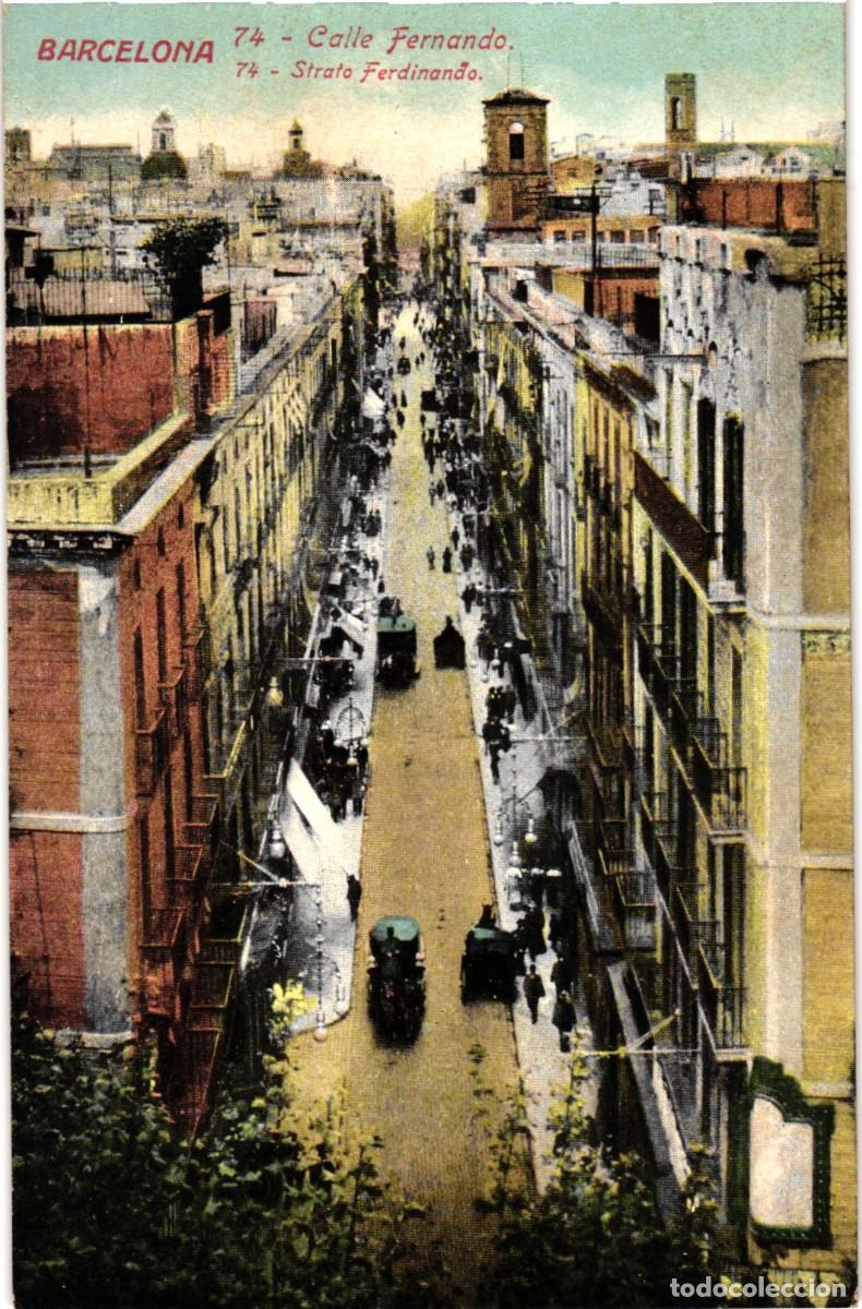 Postales: Esperanto - Barcelona - 74 Calle Fernando 74 Strato Ferdinando - Jorge Venini
