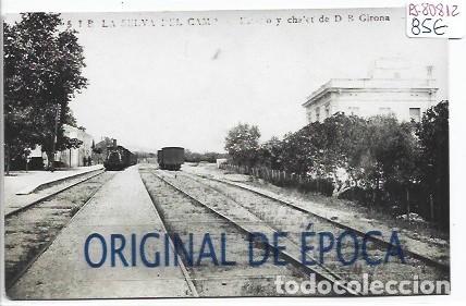 Postales: (PS-80812)POSTAL FOTOGRAFICA DE SELVA DEL CAMP-ESTACIO(ESTACION) Y CHALET DE D.B.GIRONA.J.B.5