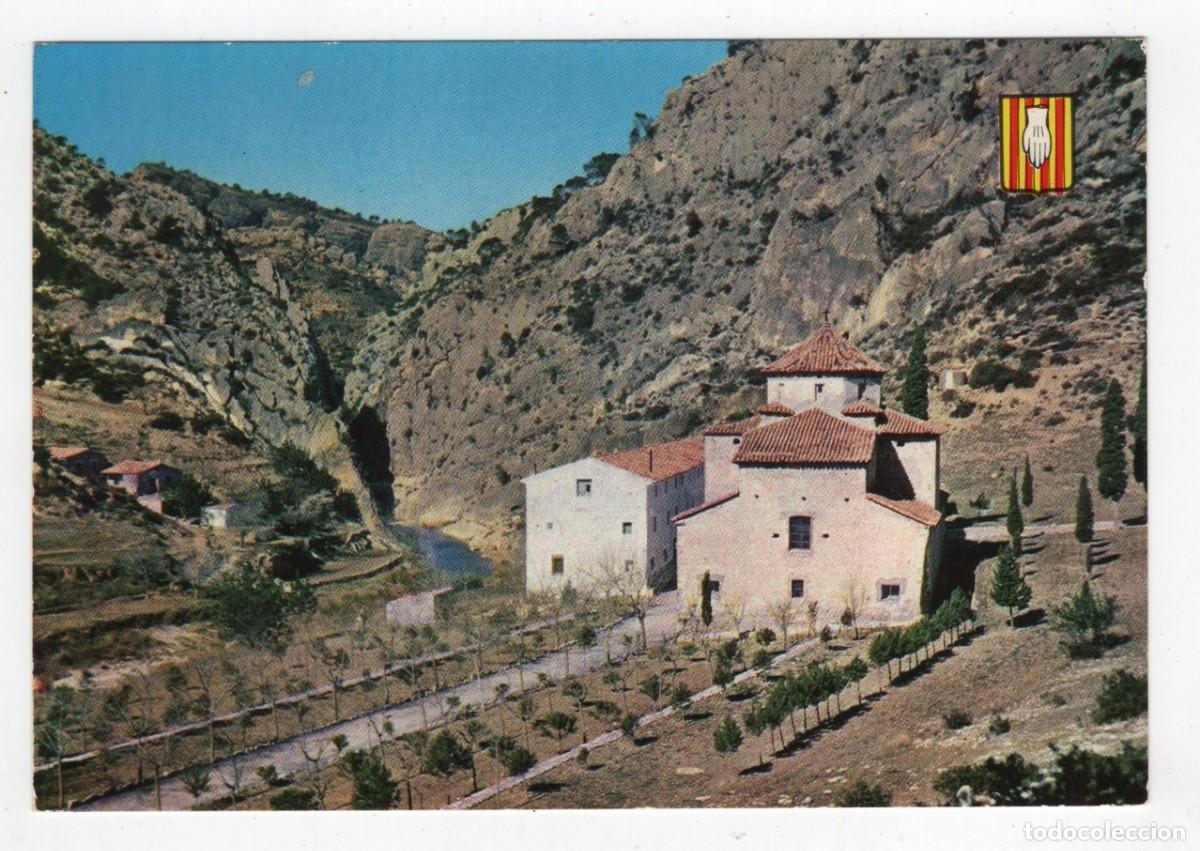 Postales: GANDESA VISTA DEL SANTUARIO DESDE LOS DEPOSITOS PATRONATO FONTCALDA SIN ESCRIBIR NUEVA VER DOS CARAS