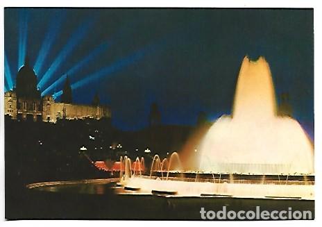 Postales: PALACIO Y FUENTE MONUMENTAL DE MONTJUICH.- BARCELONA